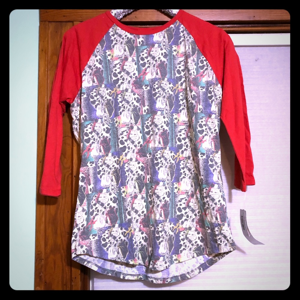 Lularoe Disney cruella deville top NWT M L lularoe Randy